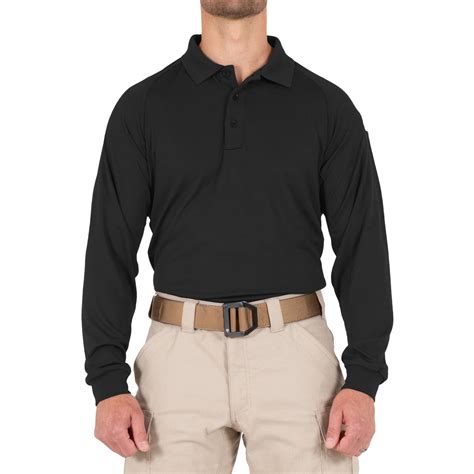 Men's Performance Long Sleeve Polo .
